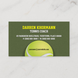 Tennis Coach Visitekaartje