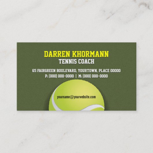 Tennis Coach Visitekaartje (Voorkant)