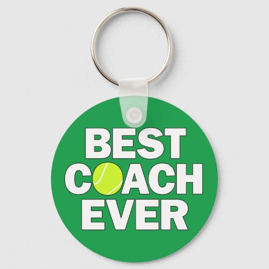 Tennis Coaches BESTE COACH OOIT Aangepaste teamkle Sleutelhanger (Voorkant)
