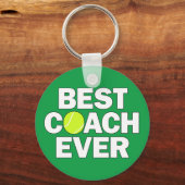 Tennis Coaches BESTE COACH OOIT Aangepaste teamkle Sleutelhanger (Voorkant)