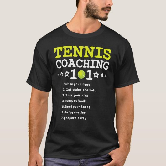 Tennis Coaching 101 Beste Tennis Coaching Tips 5 T-shirt (Voorkant)