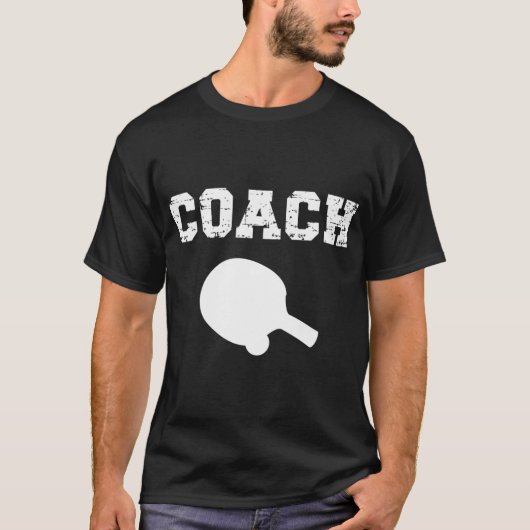 Tennis-coachontwerp voor tabel. Tennisinstructies T-shirt (Voorkant)