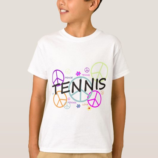 Tennis Colored Peace Signs T-shirt (Voorkant)