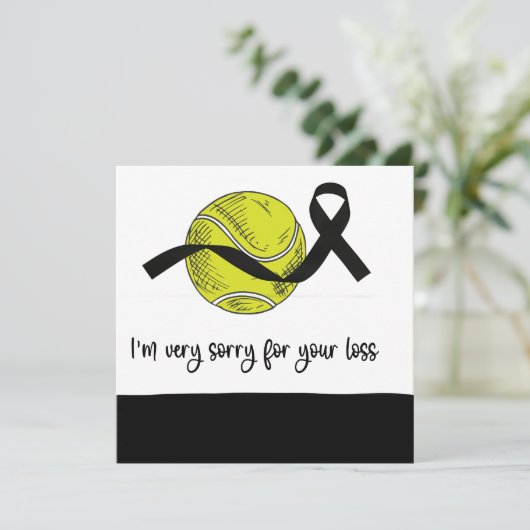 Tennis condoléances Sorry voor je verlies (Staand voorkant)