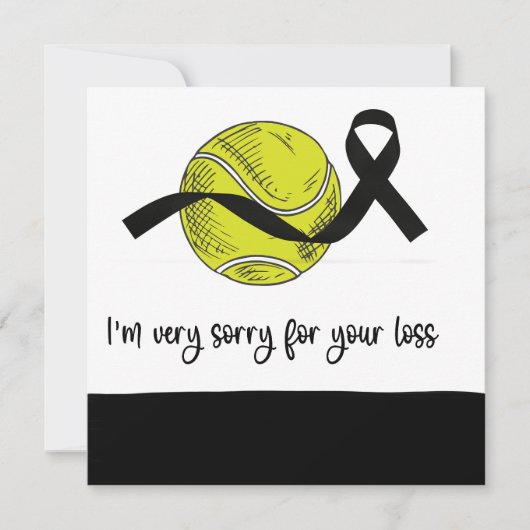 Tennis condoléances Sorry voor je verlies (Voorkant)