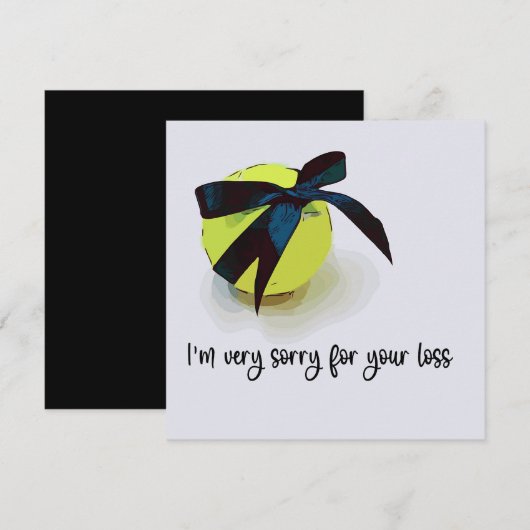 Tennis condoléances Sorry voor je verlies (Voorkant / Achterkant)