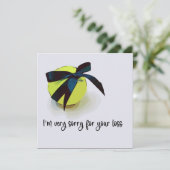 Tennis condoléances Sorry voor je verlies (Staand voorkant)