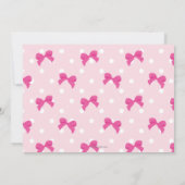 Tennis Coquette Roze Bow Foto Meisje Verjaardag Kaart (Achterkant)