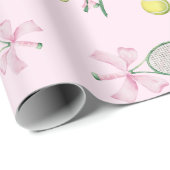 Tennis Coquette Roze Geschenk Cadeaupapier (Rol Hoek)