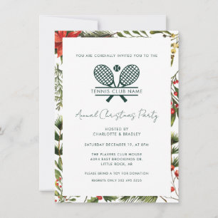 Tennis Country Club Botanisch Kerstfeest Kaart