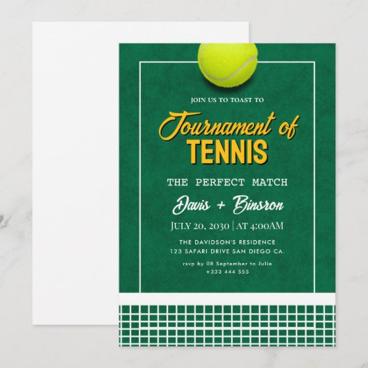 Tennis Country Club Kaart (Voorkant / Achterkant)