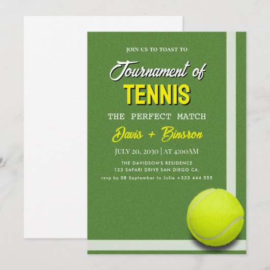 Tennis Country Club Kaart (Voorkant / Achterkant)