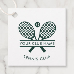 Tennis Country Club naam Green Custom Bedankjes Labels