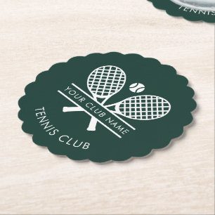 Tennis Country Club Swag Groen Aangepast Kartonnen Onderzetters