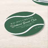 Tennis Country Club | vrijgezellen Ronde Kartonnen Onderzetter (Gebogen)