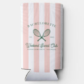 Tennis Country Club | vrijgezellen Seltzer Blikjeskoeler (Achterkant)