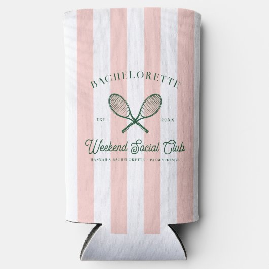 Tennis Country Club | vrijgezellen Seltzer Blikjeskoeler (Voorkant)