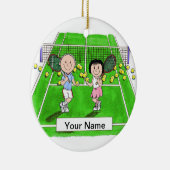 Tennis Couple Keramisch Ornament (Rechts)