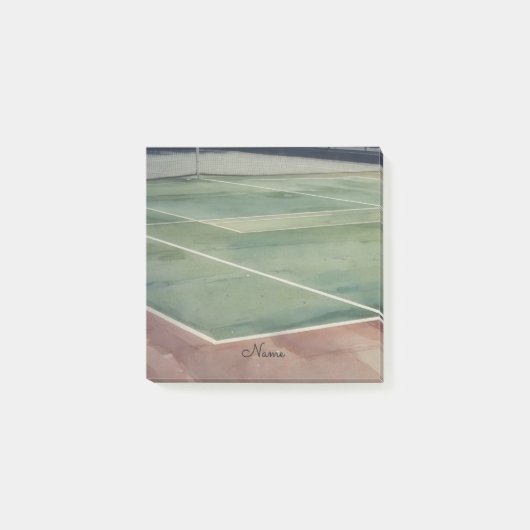 Tennis Court Art Paddle Ball Naam Post It Notes (Voorkant)