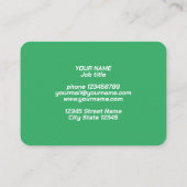 Tennis court builder of coaching professional visitekaartje (Achterkant)