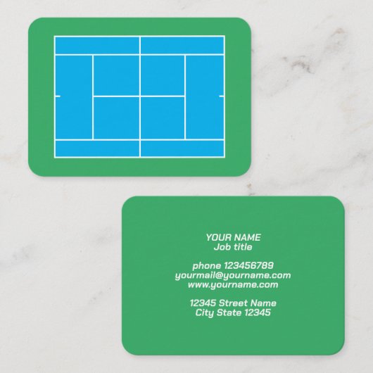 Tennis court builder of coaching professional visitekaartje (Voorkant / Achterkant)