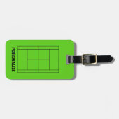 Tennis court Dimensies aangepast bagagelabel reize (Voorkant horizontaal)