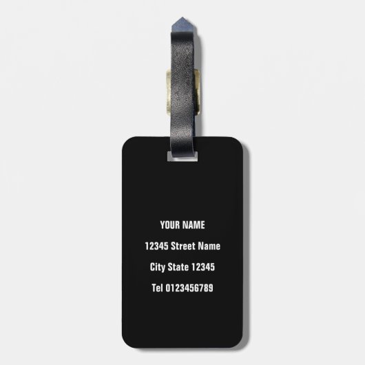 Tennis court Dimensies aangepast bagagelabel reize (Achterkant verticaal)