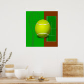 Tennis Court en Racquets Poster (Keuken)