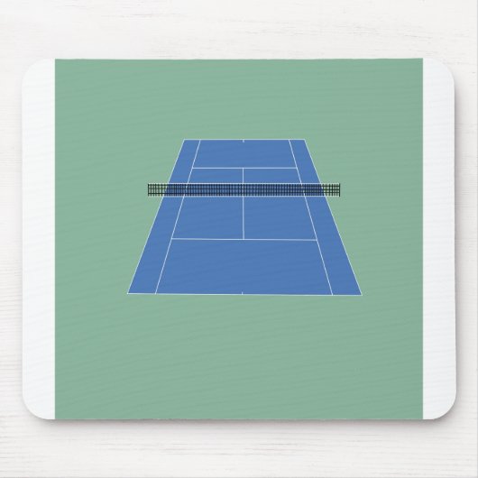 Tennis Court - Groen en Blauw Muismat (Voorkant)