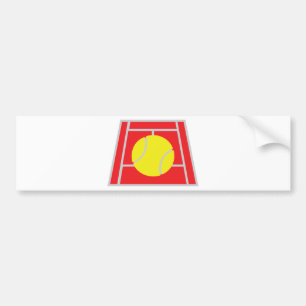tennis court icon bumpersticker