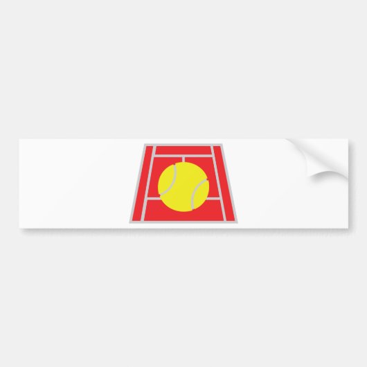tennis court icon bumpersticker (Voorkant)