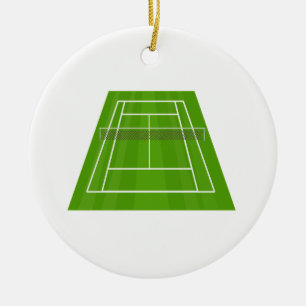 Tennis Court Keramisch Ornament