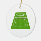 Tennis Court Keramisch Ornament (Links)
