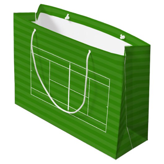 TENNIS COURT LINE MARKING Gift Bag Groot Cadeauzakje (Achterkant Gekanteld)