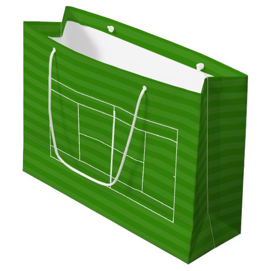 TENNIS COURT LINE MARKING Gift Bag Groot Cadeauzakje (Voorkant Gekanteld)