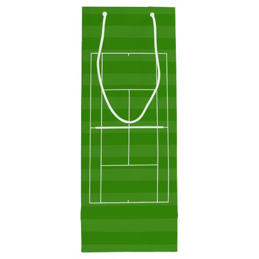 TENNIS COURT LINE MARKING Wine Gift Bag Wijn Cadeautas (Achterkant)