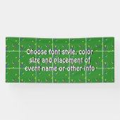 Tennis Court met Rackets en Balls Spandoek (Horizontaal)