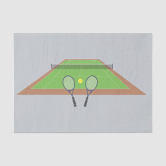 Tennis Court met Rackets Tissue Paper Tissuepapier