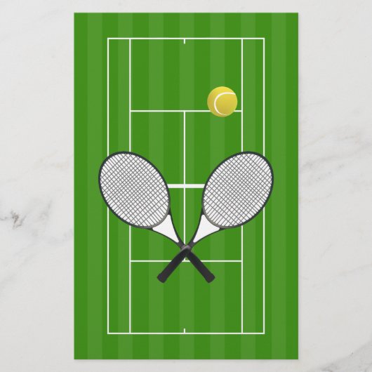 Tennis Court & Tennis Ball Flyer (Voorkant)