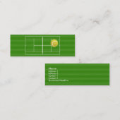 Tennis court & tennis ball mini visitekaartje (Voorkant / Achterkant)