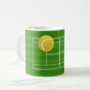 Tennis court & TENNIS ball Postage Koffiemok