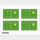 Tennis court&Tennis ball Rechthoekige Sticker (Vel)