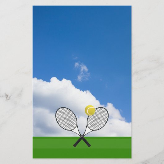 Tennis court & TENNIS RACKETS (Voorkant)