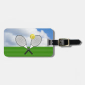 Tennis court & TENNIS RACKETS Bagagelabel (Voorkant horizontaal)