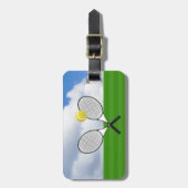 Tennis court & TENNIS RACKETS Bagagelabel (Voorkant verticaal)