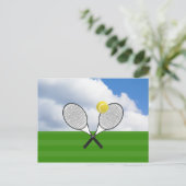 Tennis court & TENNIS RACKETS Briefkaart (Staand voorkant)