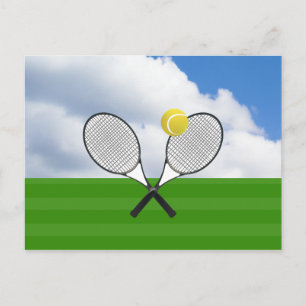 Tennis court & TENNIS RACKETS Briefkaart