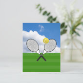 Tennis court & TENNIS RACKETS Briefkaart (Staand voorkant)