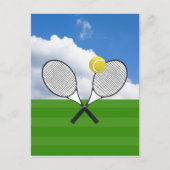 Tennis court & TENNIS RACKETS Briefkaart (Voorkant)