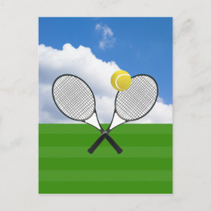 Tennis court & TENNIS RACKETS Briefkaart
